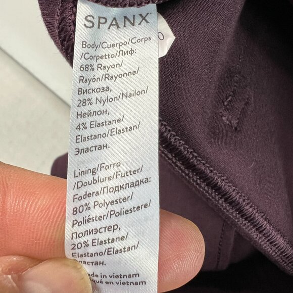 Spanx Pants Women's 36x28* Ponte Slim Straight High Rise Purple Stretch Tag XXL - Picture 8 of 16